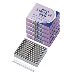 FEATHER Uitdun scheermesjes 5x10st +container
